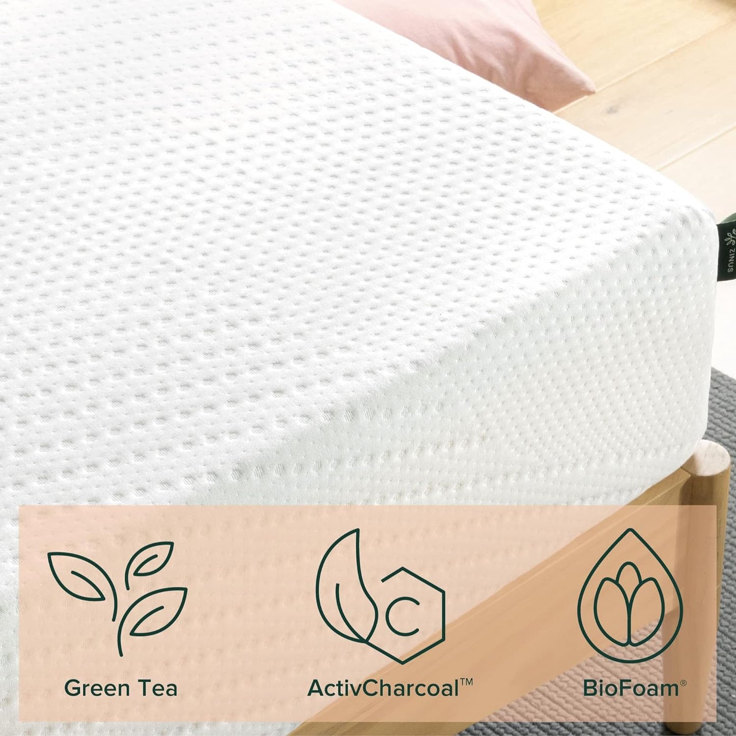 NEW - Zinus 10 Inch Green Tea Essential Memory Foam Mattress, CertiPUR-US, King - Retail $349