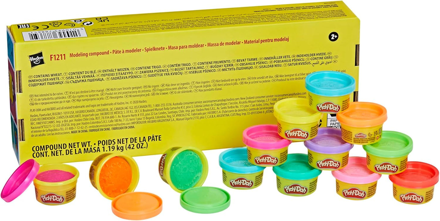 Play Doh Bulk Handout 42-Pack of 1-Ounce Modeling Compound Cans, Back to School Gifts, Prizes, & Party Favors, Kids Arts & Crafts, Preschool Toys, Ages 2+ (Amazon Exclusive)
