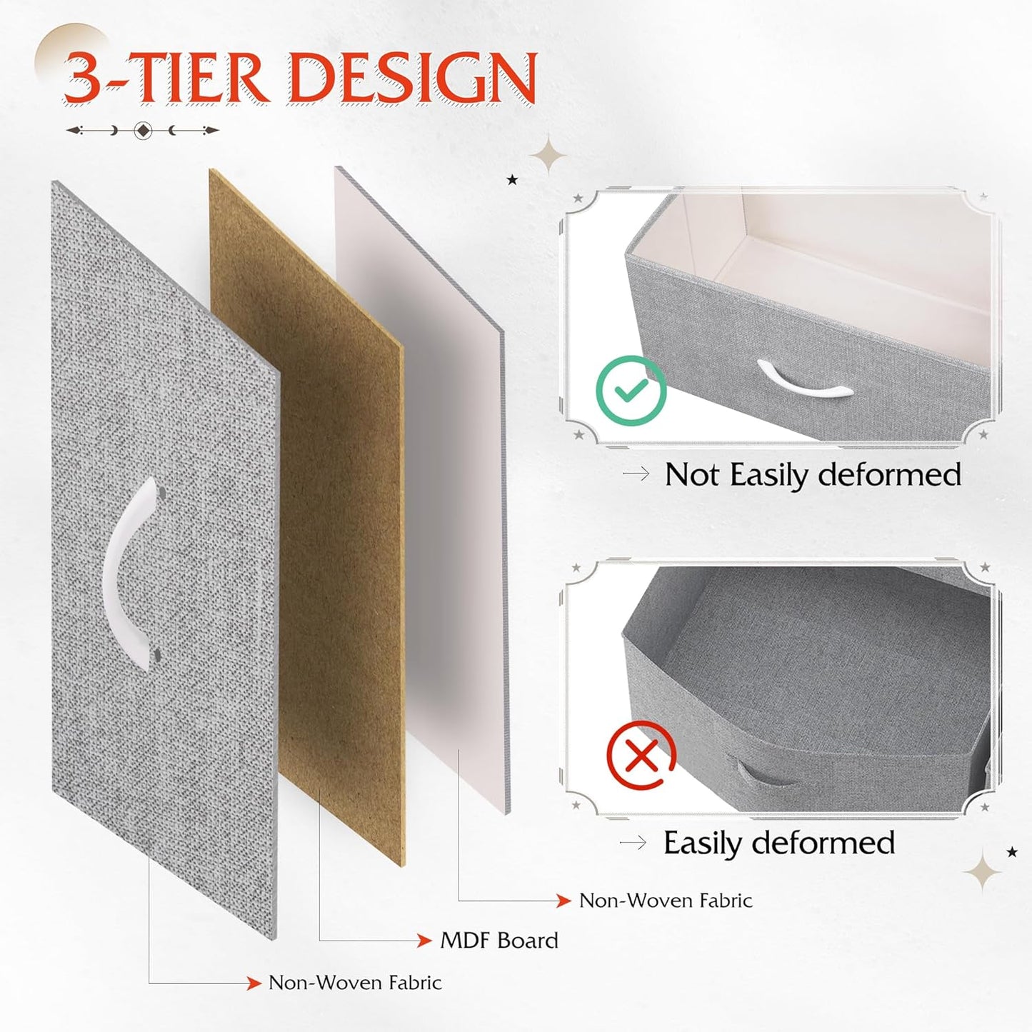 WLIVE Fabric Dresser for Bedroom, Dresser with 10 Drawers, Storage Tower with Fabric Bins, Double Dressers, Chest of Drawers for Closet, Living Room, Hallway, Light Grey - Retail $80