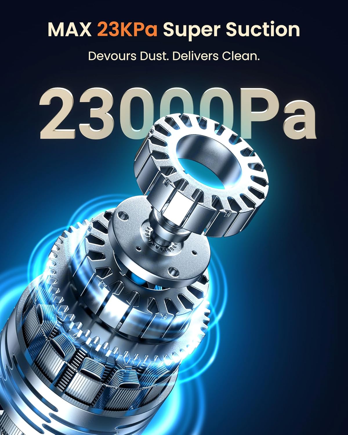 Car Vacuum Portable Cordless, 23000Pa Max Suction 4 in 1 Mini Handheld Vacuum Cleaner, 18W Fast Charging, 11 Attachments, Multifunctional Vacuum for Car, Home, Pet, Office