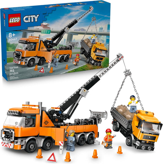 LEGO City Heavy-Duty Recovery Tow Truck with Crane Building Toy - Dump & Tow Truck Toys for Boys & Girls, Ages 8+ - Pretend Play Set for Kids - Gift Idea for Birthdays & Holidays - 60467