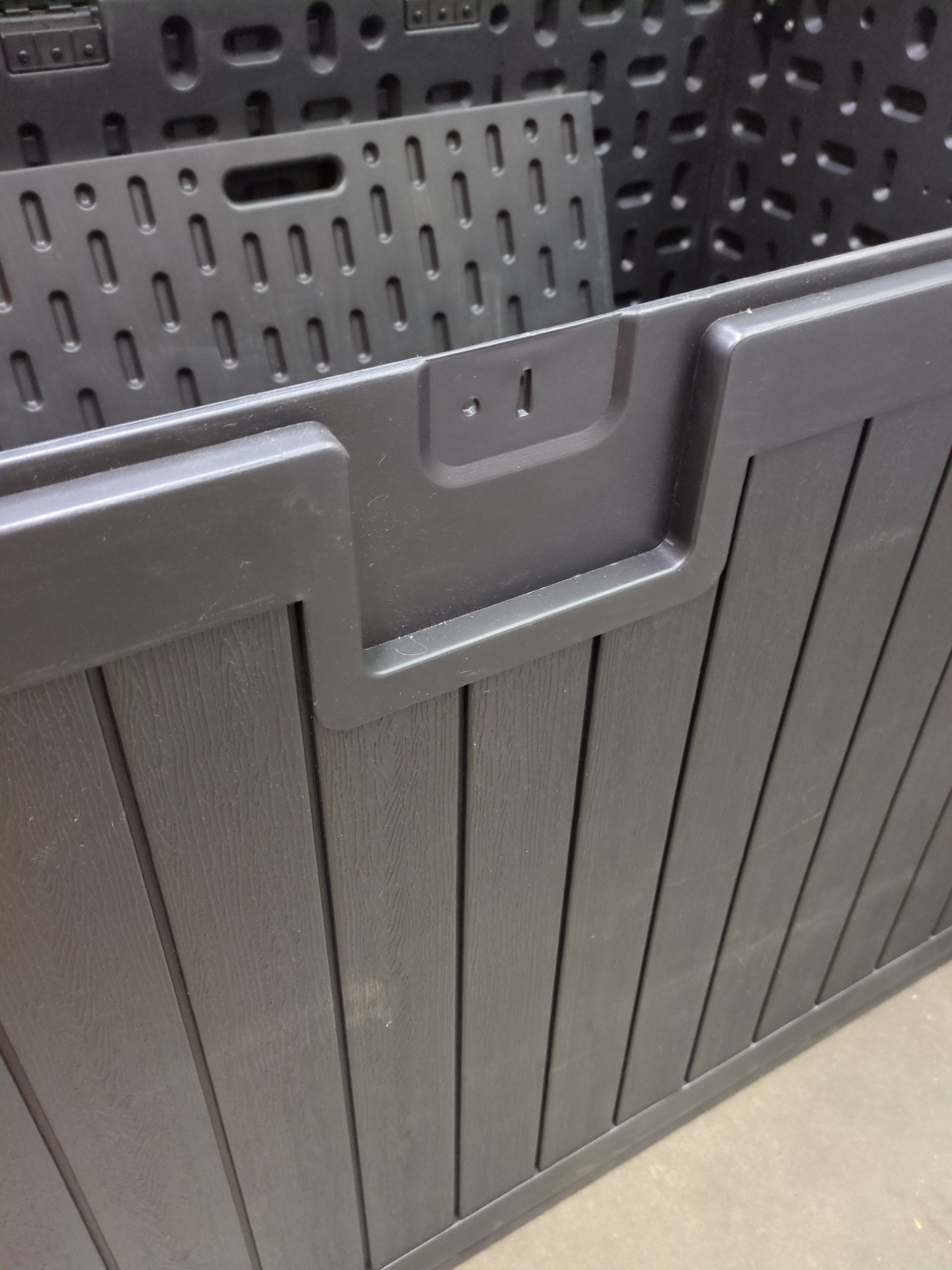 YITAHOME XXL 230 Gallon Large Deck Box,Outdoor Storage for Patio Furniture Cushions,Garden Tools with Flexible Divider,Waterproof,Lockable (Black) - Retail $349