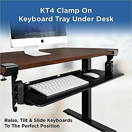 Uncaged Ergonomics KT4 Clamp On Under Desk Computer Keyboard Tray - Retail $70