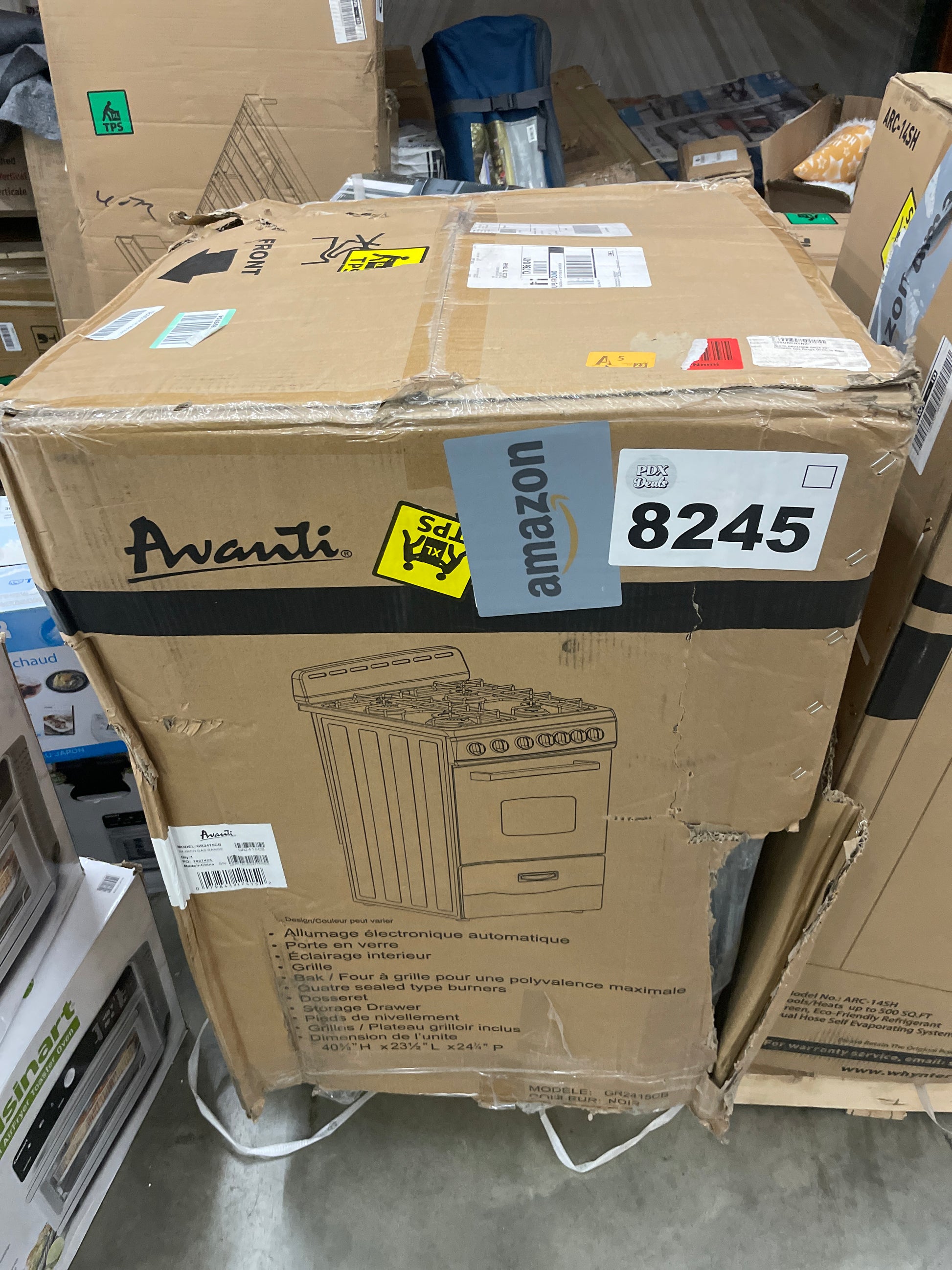 Avanti GR2415CB GR24 24" Compact Gas Range Oven, in Black - Retail $719