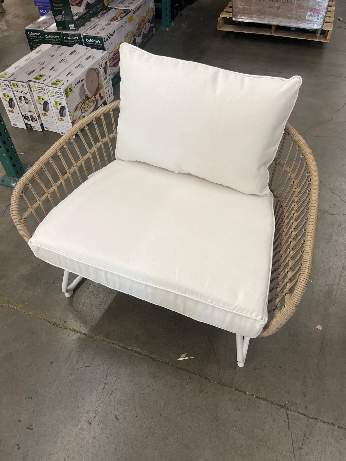 Southport Patio Chair: Weather-Resistant Wicker, Steel Frame, Cushioned - Threshold