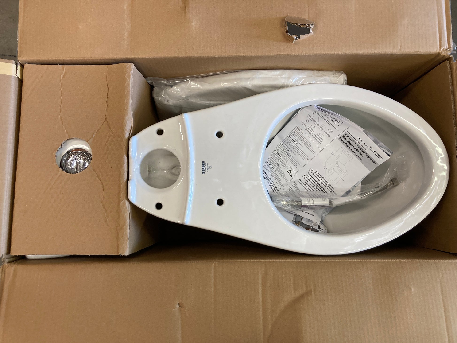 Costco - Gerber Wrightwood Dual Flush Elongated Complete Toilet Kit - Retail $169 Default Title