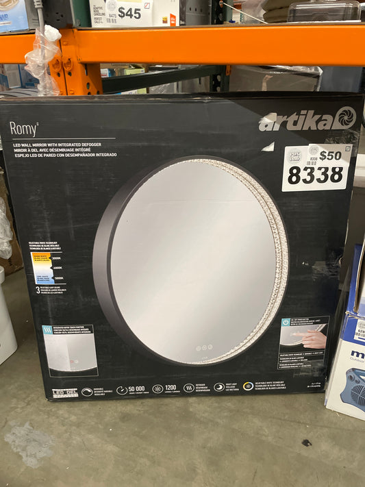 NEW - Artika Romy 28" LED Lighted Wall Mirror with Defogger - Retail $90