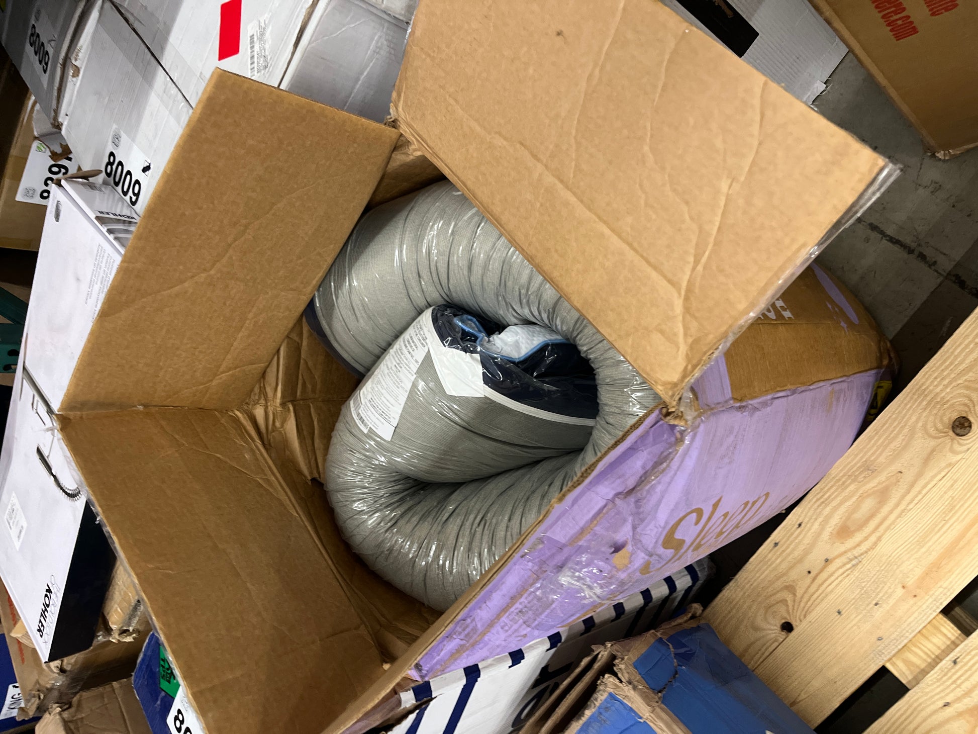 Sleep Innovations Marley 12 Inch Cooling Gel Memory Foam Mattress, Cal King Size, Bed in a Box, Medium Firm Support - Retail $469