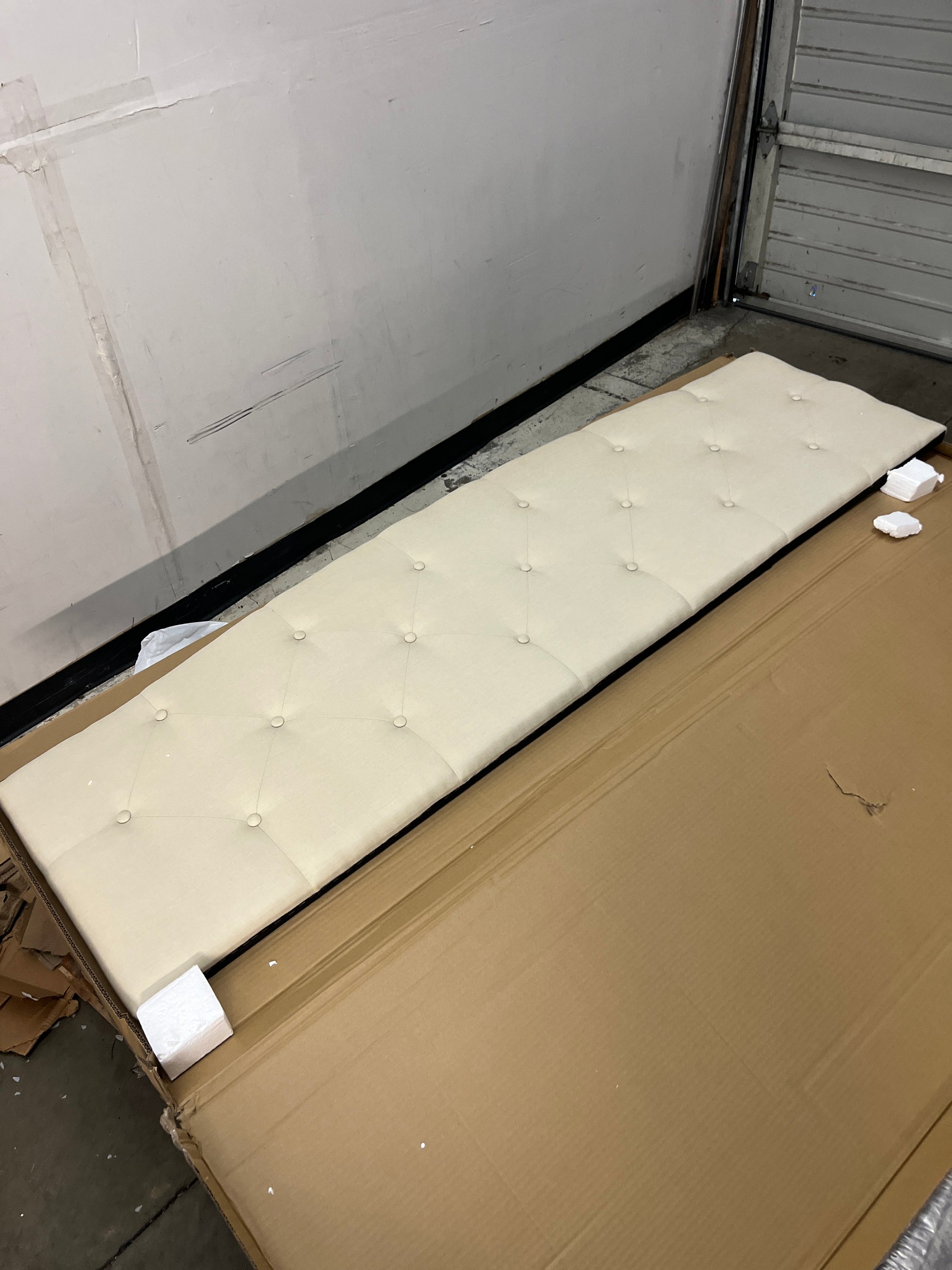 Hillsdale Provence Upholstered, King/Cal King Headboard Only, Light Beige - Retail $309