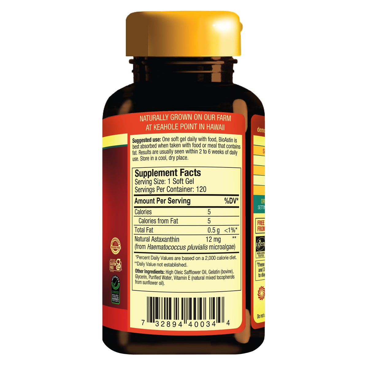 NEW - BioAstin Hawaiian Astaxanthin 12 mg, 120 Softgels