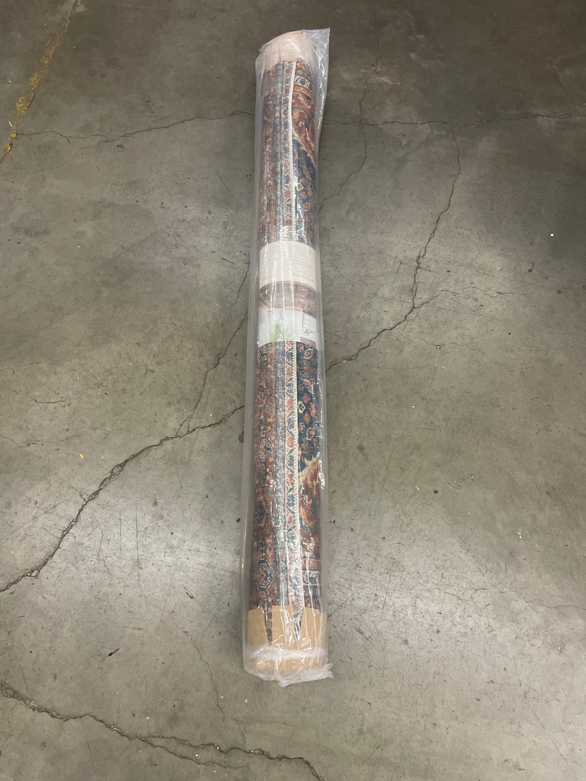 Loloi Layla 5'-0" x 7'-6" Area Rug in Cobalt Blue/Spice - Thick Area Rug, Soft Area Rug with, Vintage Inspired Distressed Design, Low Pile, Non-Shedding, Easy Clean, Durable Living Room Rug - Retail $67