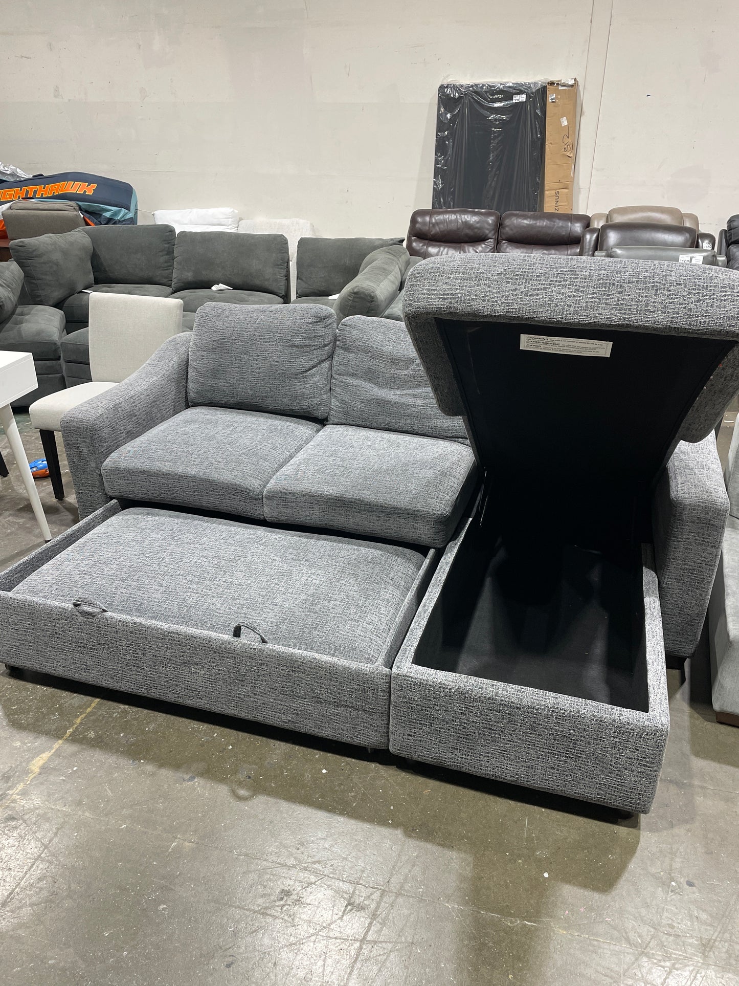 Coddle Aria Fabric Sleeper Sofa with Reversible Chaise