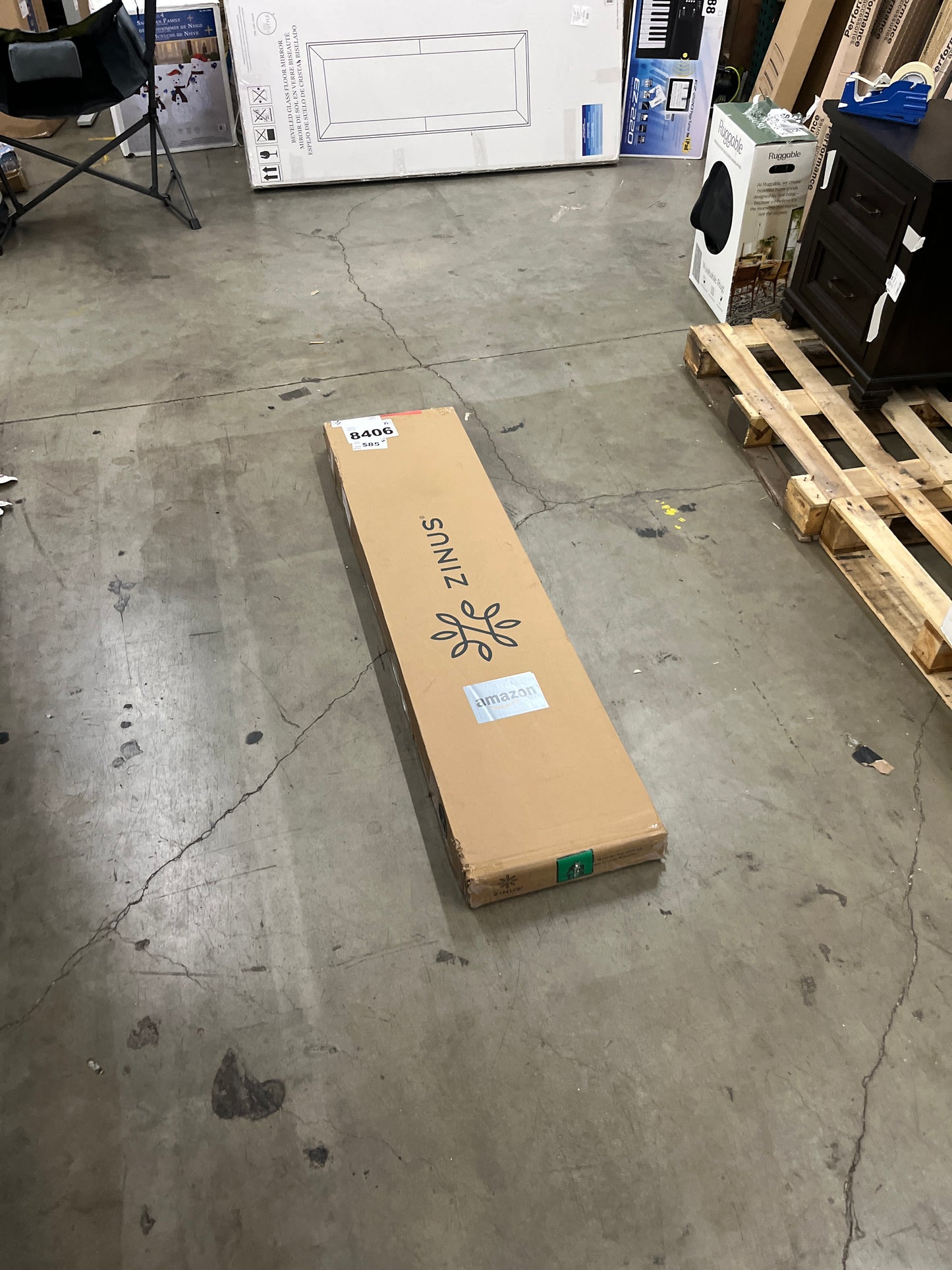 Zinus Leah Bamboo Platform Bed Frame, No Box Spring Needed, Wood Slat Support, Easy Assembly, Queen - Retail $149