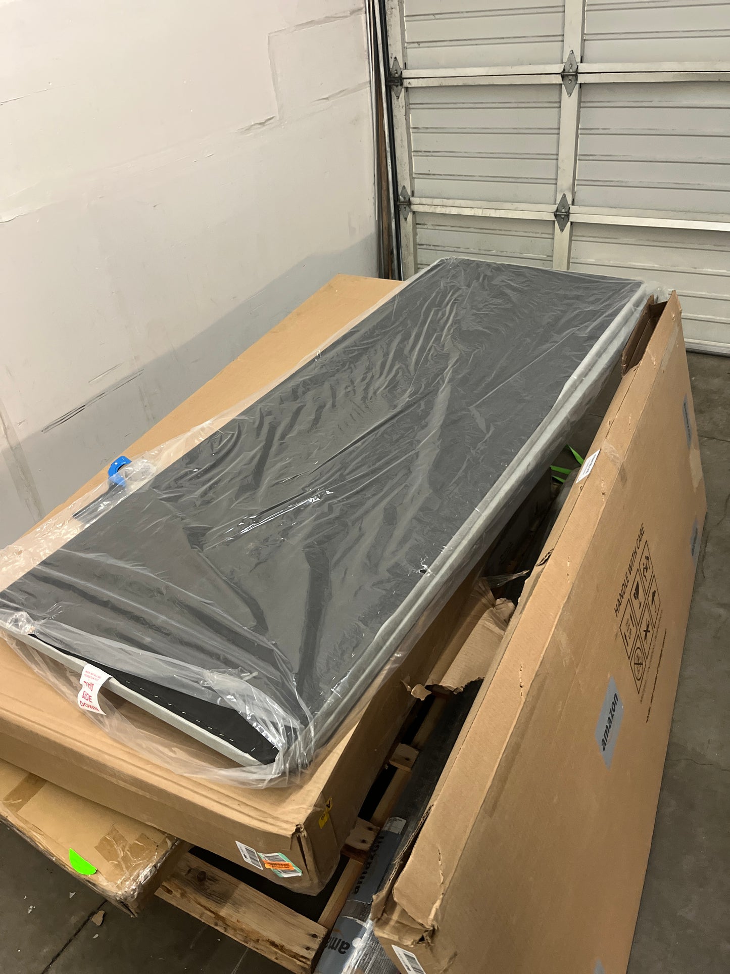 Split Nutan, 1.5-Inch Bunkie Board for Mattress/Bed, Fully Assembled, Improved Comfort and Support, Queen, Grey - Retail $139