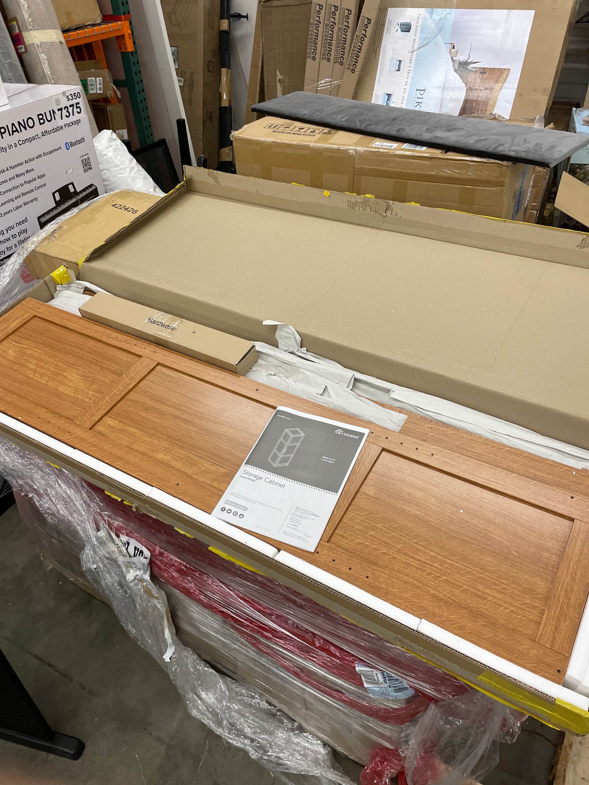 Sauder Miscellaneous Storage Storage Cabinet/ Pantry cabinets, Highland Oak finish - Retail $88