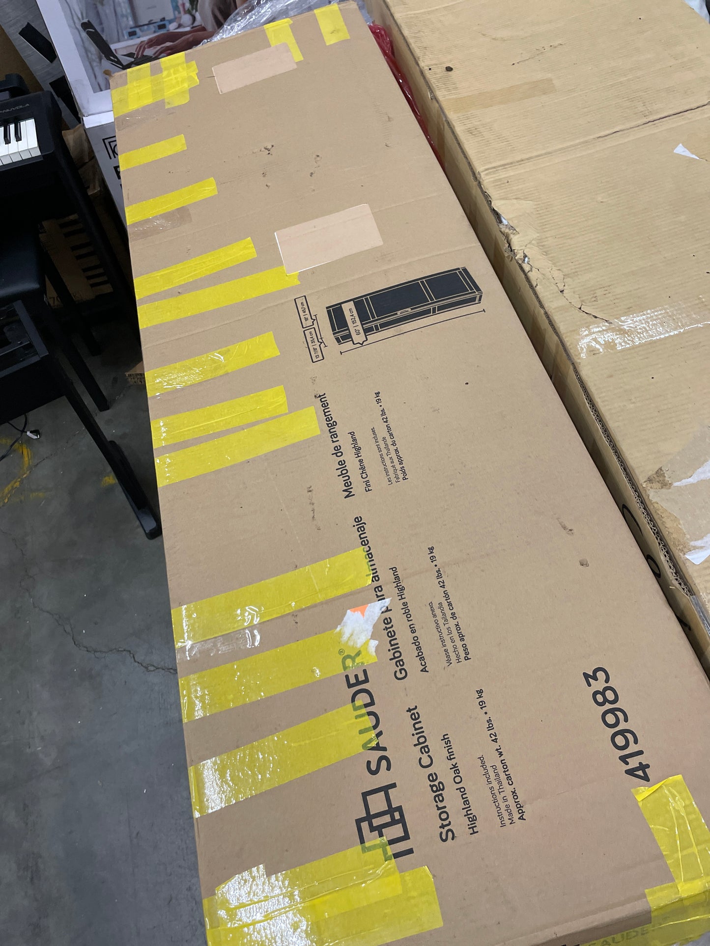 Sauder Miscellaneous Storage Storage Cabinet/ Pantry cabinets, Highland Oak finish - Retail $88