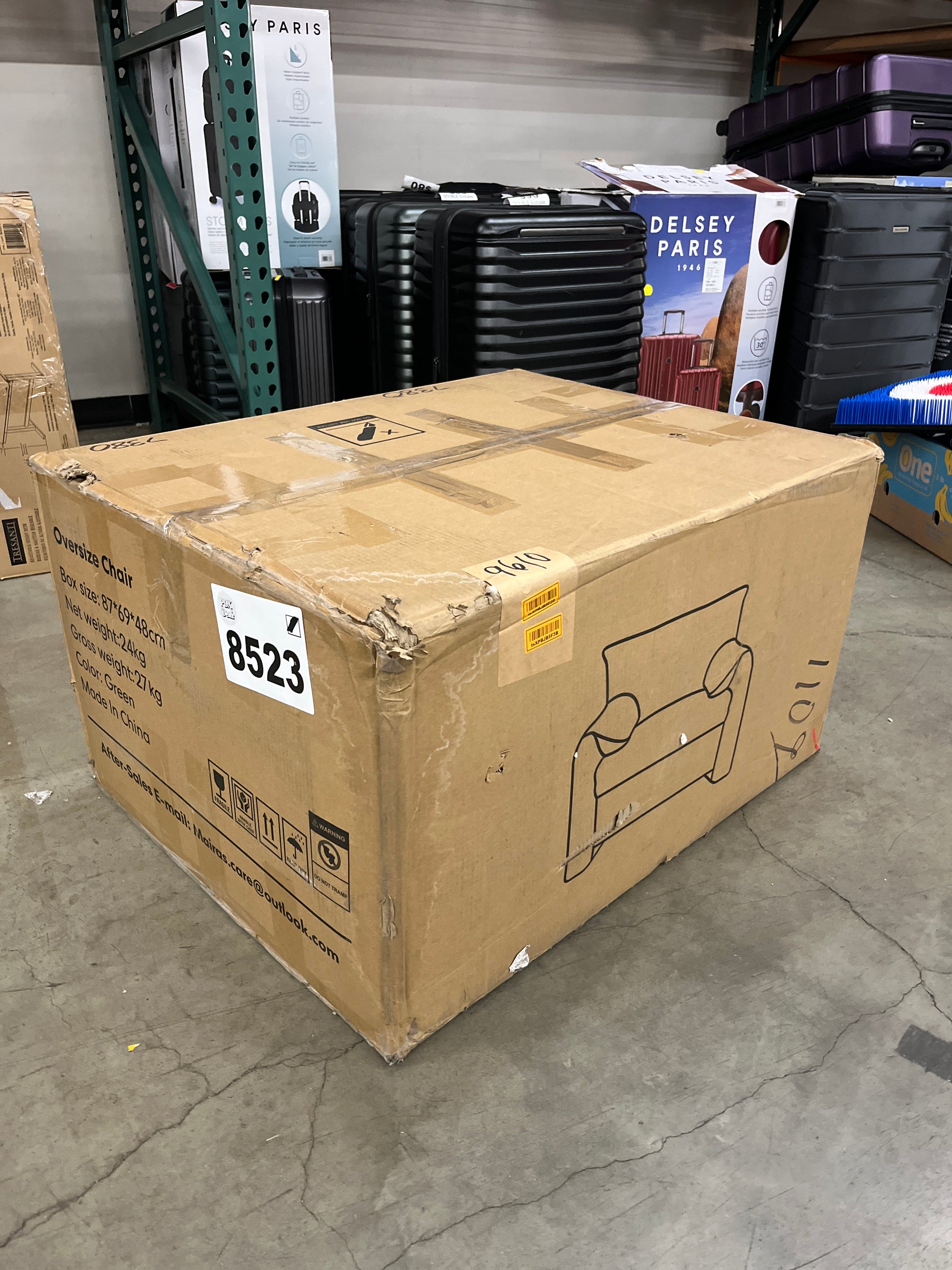 Miscoos Chenille Oversized Armchair - Modern Accent Chair & Single Sofa Lounge, 34'' Wide, Comfortable Seating for Living Room & Bedroom, Green - Retail $243