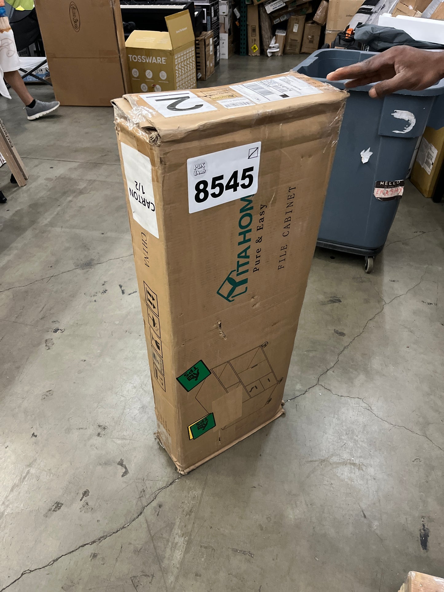 YITAHOME Wood File Cabinet, 2 Drawer Mobile Lateral Storage Cabinet Printer Stand with Lock and Open Storage Shelves for Home Office, Black,Drawers Without Hanging Bars - Retail $89