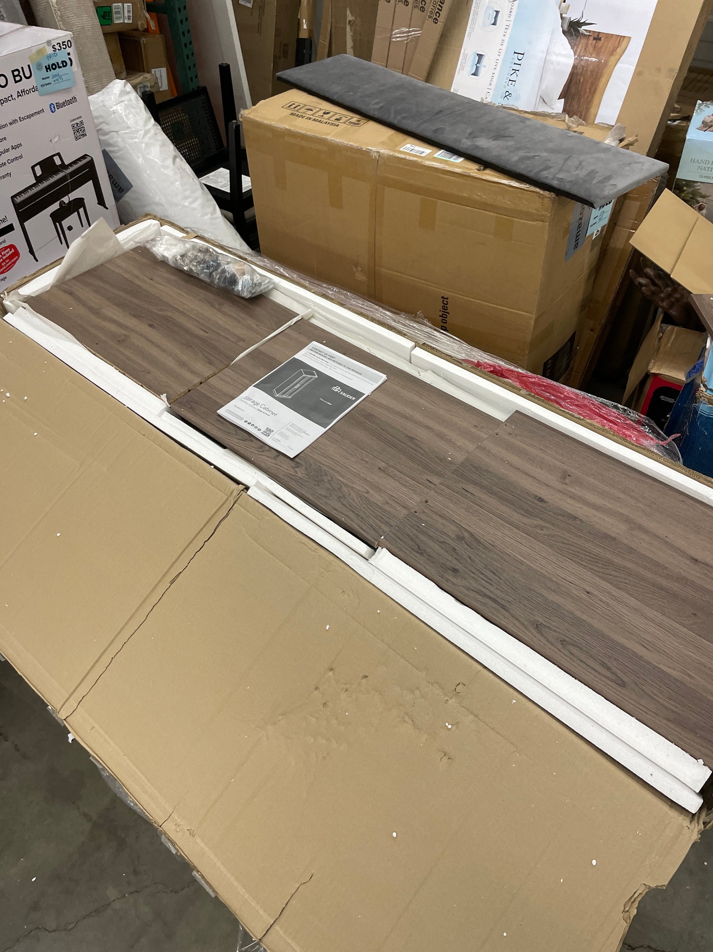 Sauder HomePlus Storage Cabinet/ pantry cabinets, Salt Oak finish - Retail $289