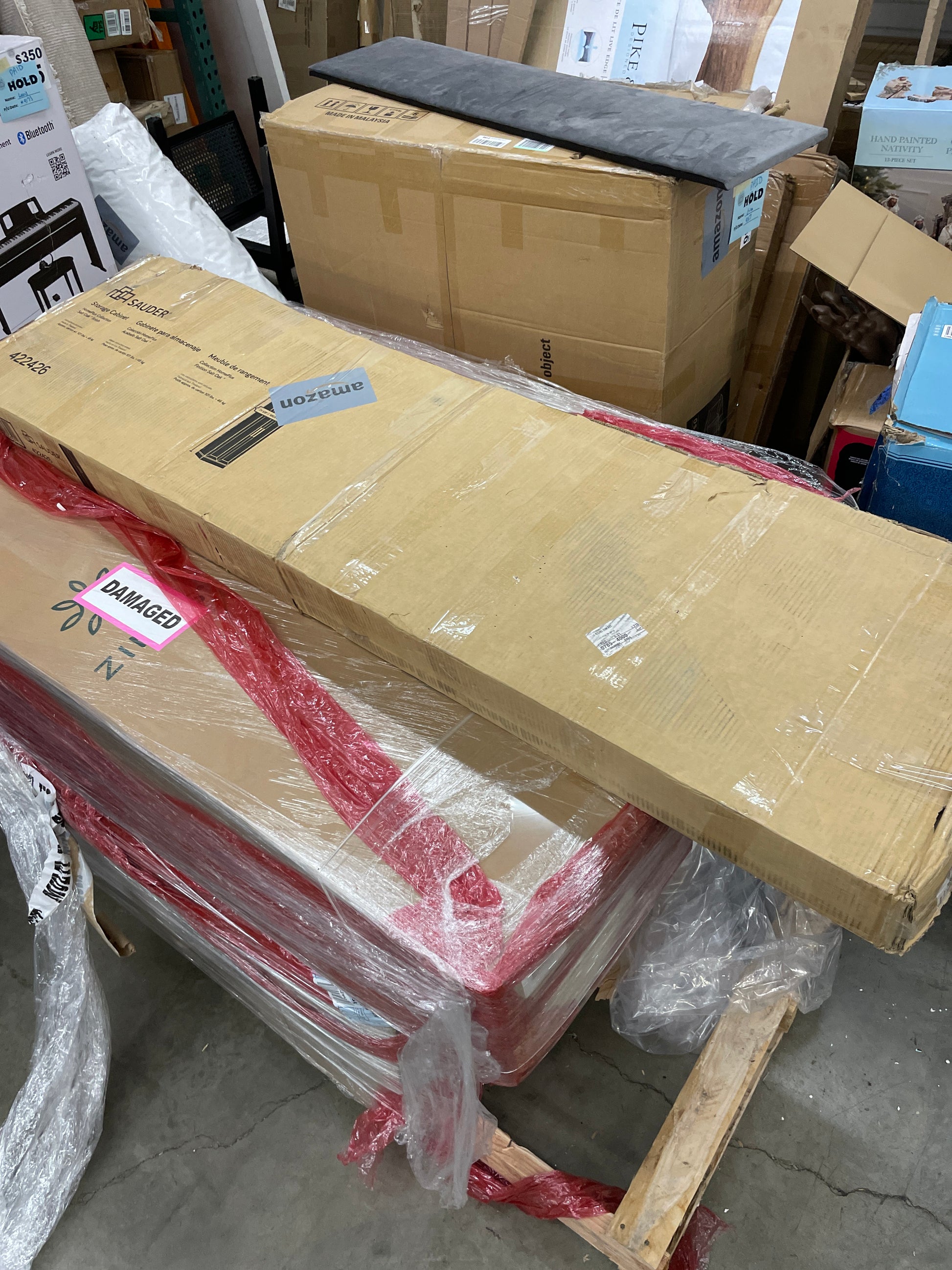 Sauder HomePlus Storage Cabinet/ pantry cabinets, Salt Oak finish - Retail $289