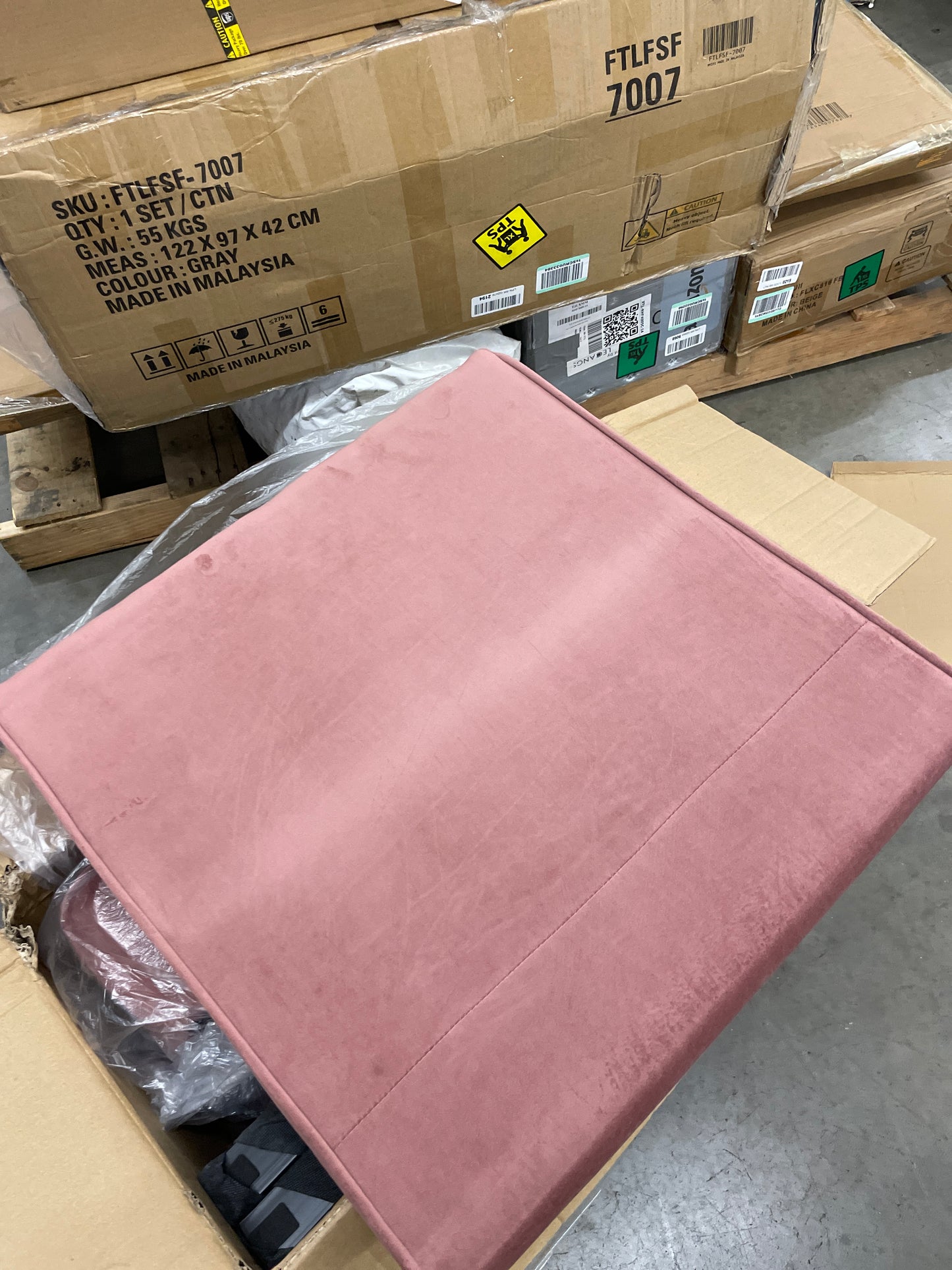 US Pride Furniture Iconic Mid Century Modern Accent Chair with Open Square Metal Frame and Luxurious Upholstery, Comfortable Armchair for Living Room, Bedroom, and Home Office, Velvet, Rose - Retail $113