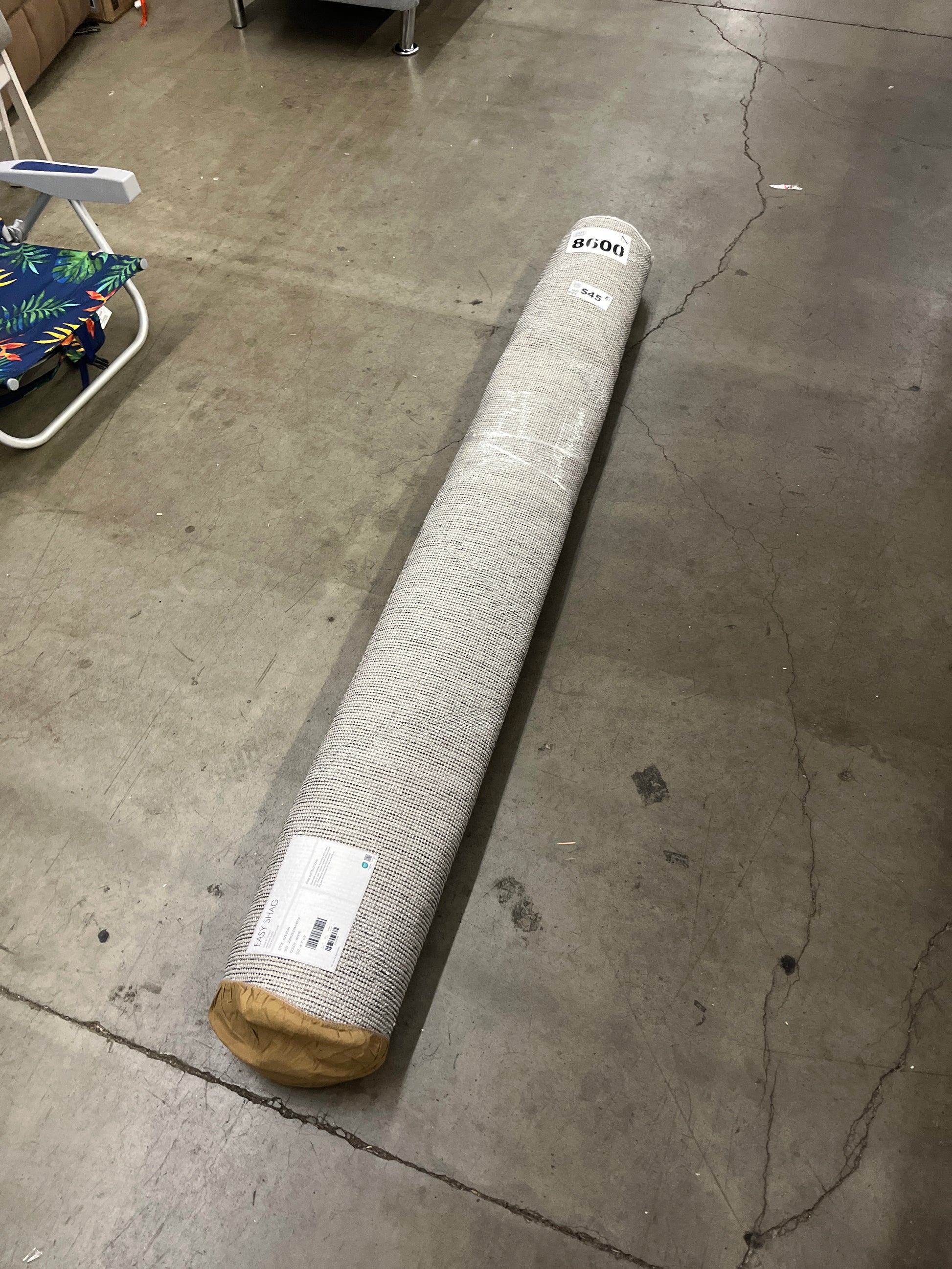 nuLOOM Tess Moroccan Shag Area Rug - 7x9 Shag Area Rug Modern/Contemporary White/Grey Rugs for Living Room Bedroom Dining Room Nursery - Retail $89