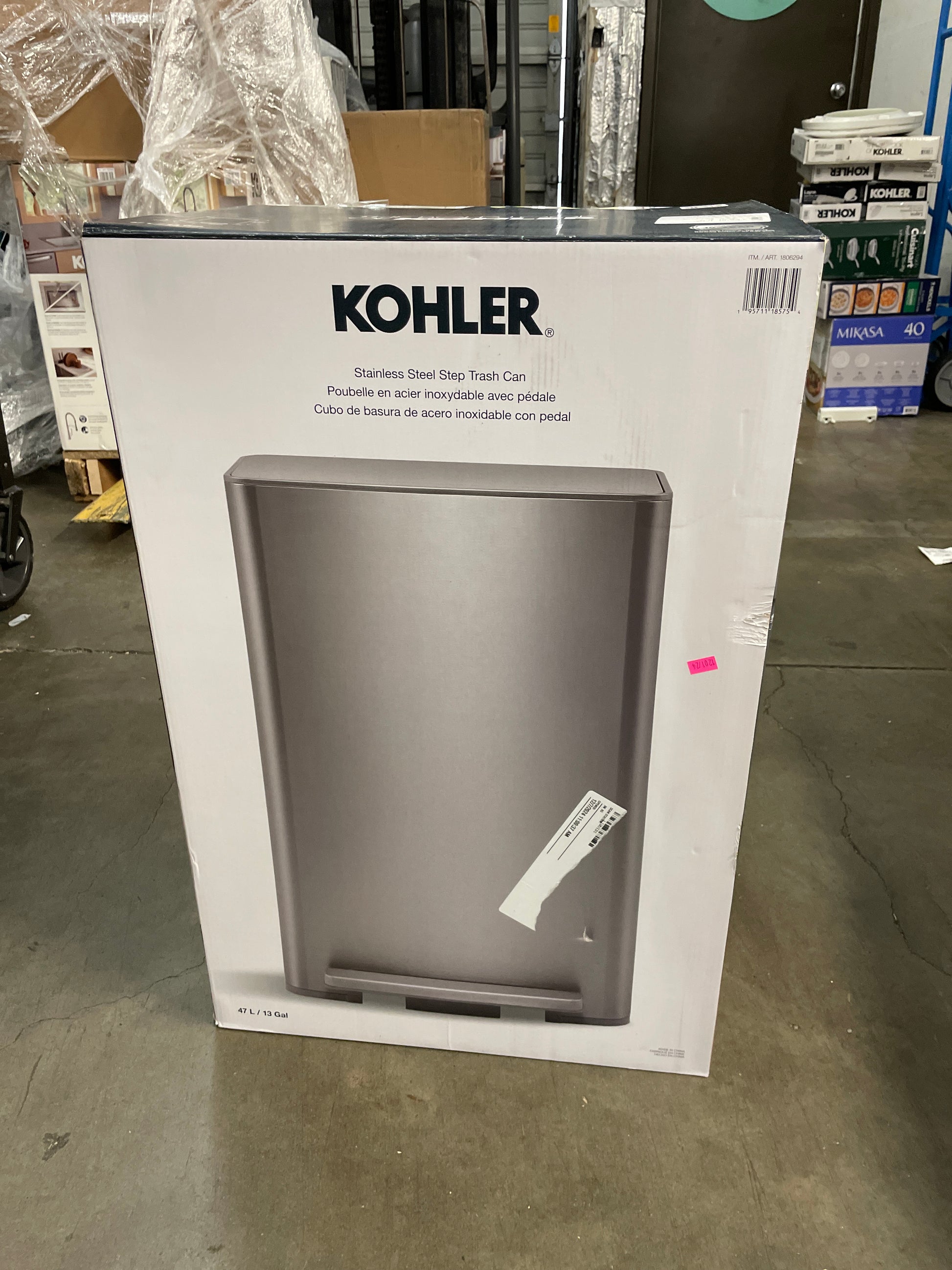 KOHLER 47L KITCHEN CAN - Retail $74