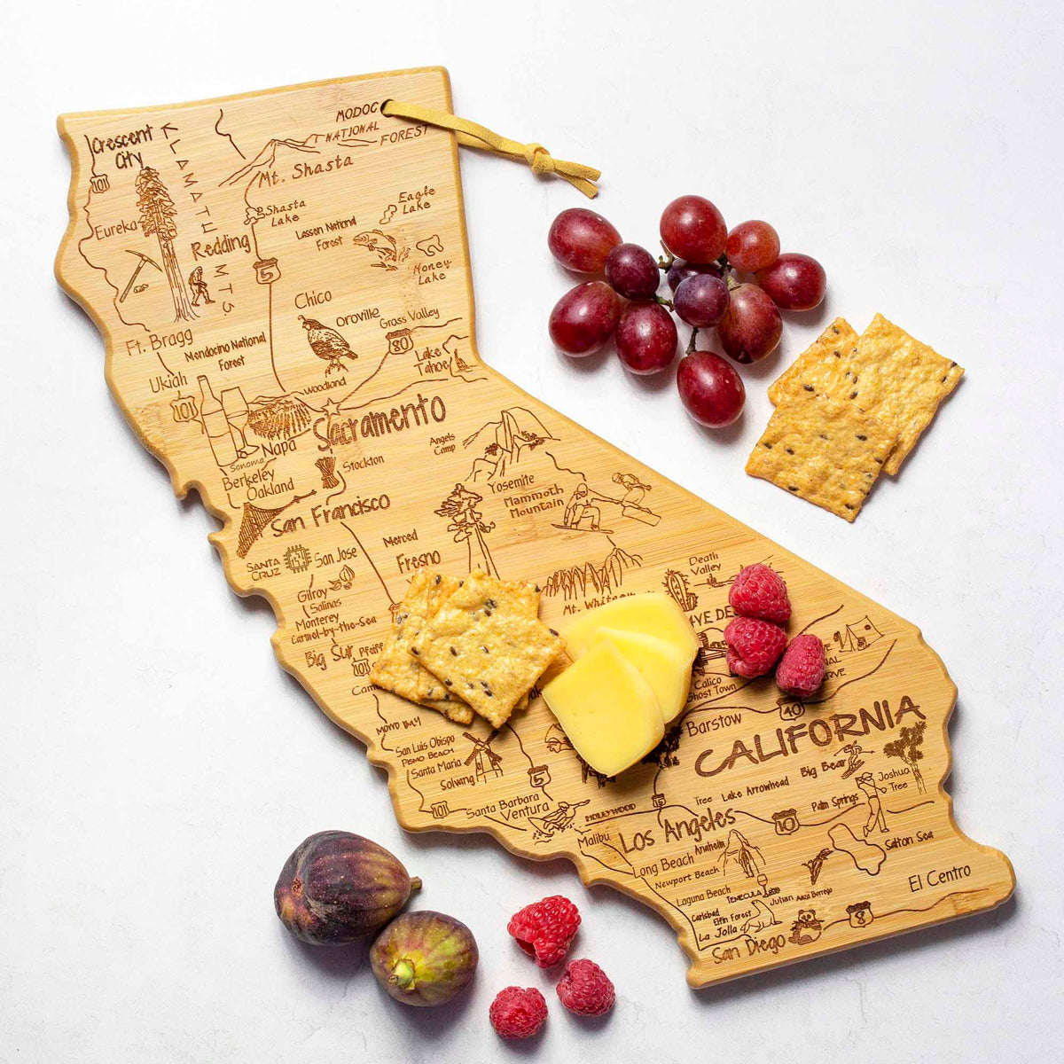 Totally Bamboo Destination California Bamboo Serving and Cutting Board