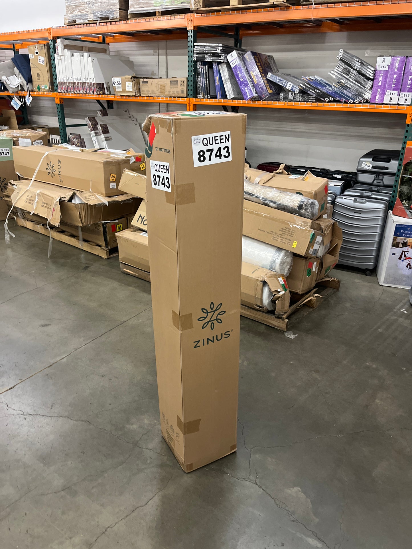 ZINUS 12 Inch Green Tea Essential Memory Foam Mattress [New Version], Queen, Fiberglass Free, Medium Feel, Breathable Airflow Memory Foam, Certified Safe Foams & Fabric, Mattress in A Box - Retail $229