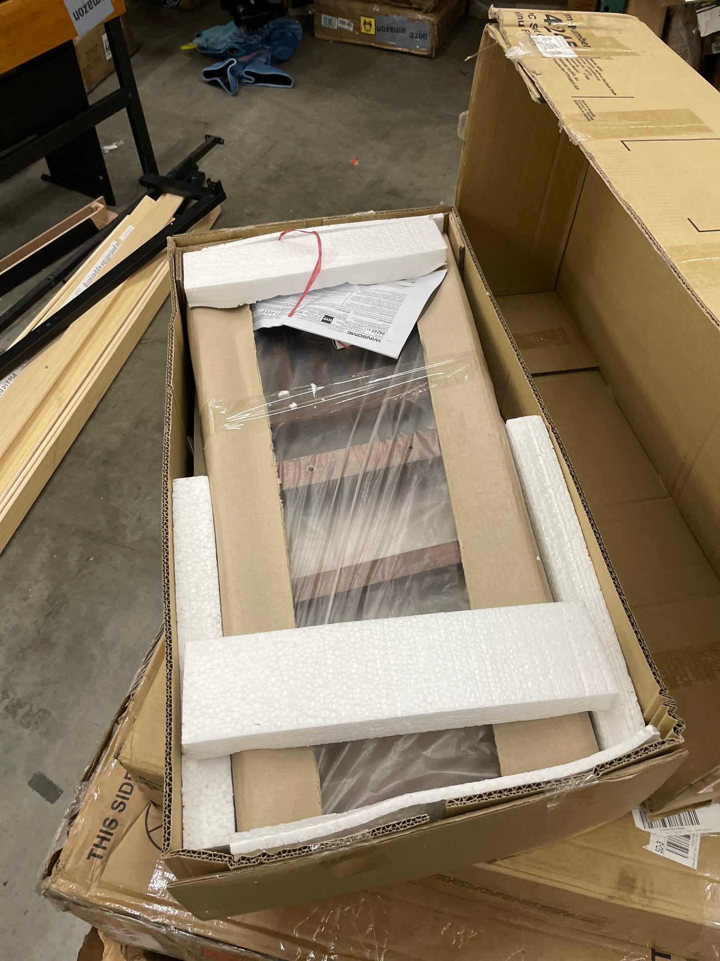 Winsome Wood Perrone 3-Pc Dining Set, Drop Leaf Table & 2 Slat Back Chairs - Retail $248