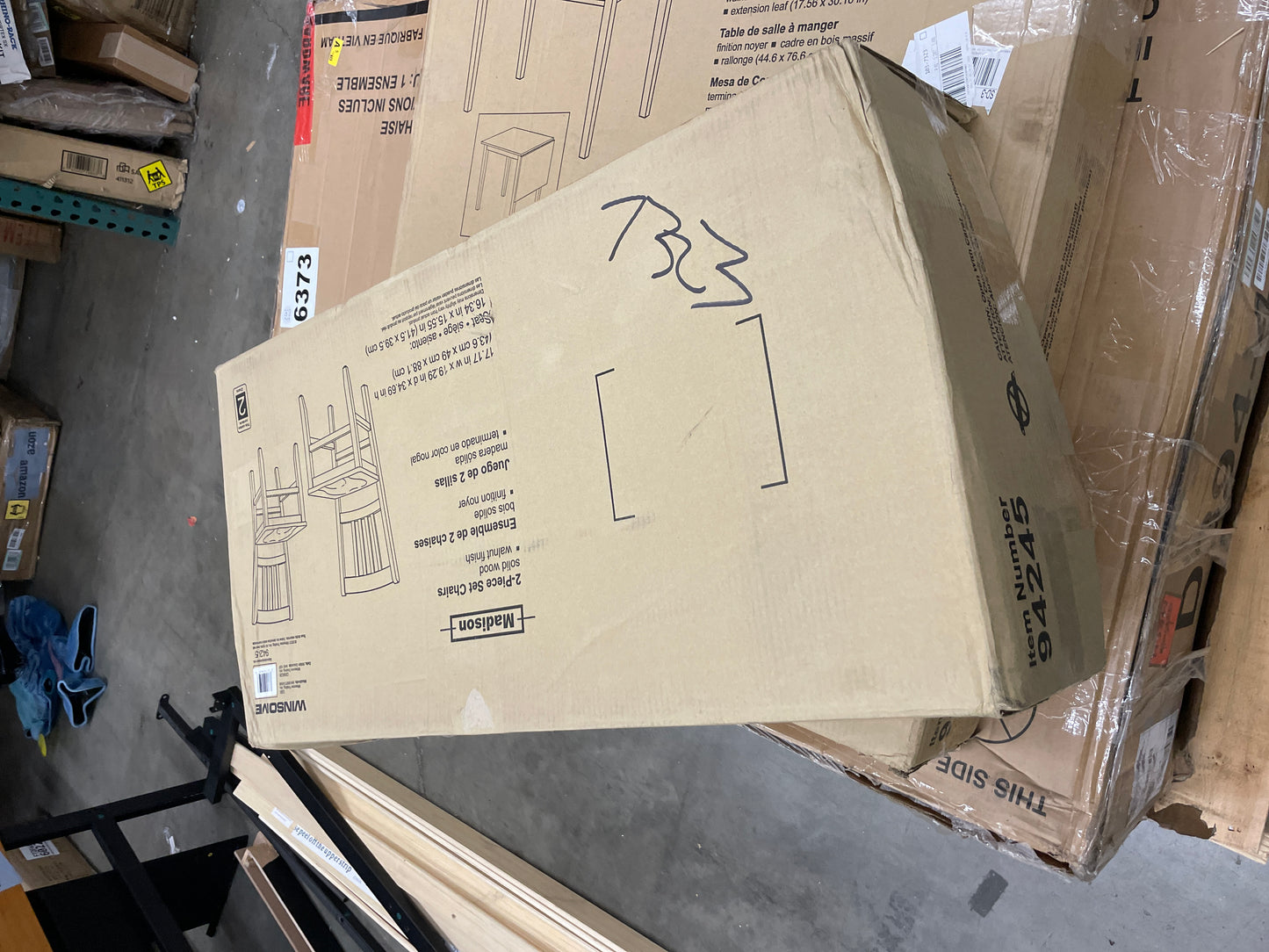 Winsome Wood Perrone 3-Pc Dining Set, Drop Leaf Table & 2 Slat Back Chairs - Retail $248