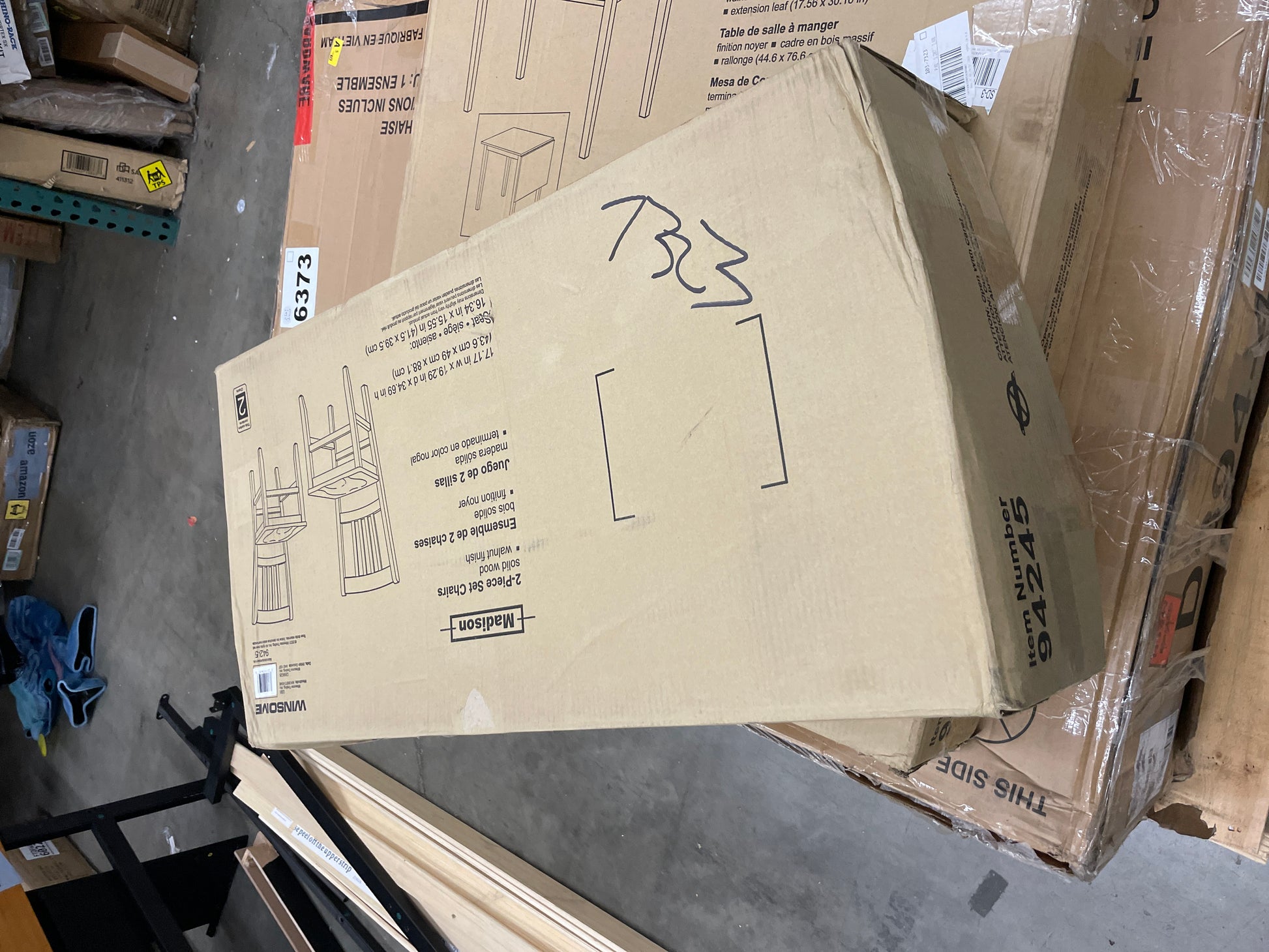 Winsome Wood Perrone 3-Pc Dining Set, Drop Leaf Table & 2 Slat Back Chairs - Retail $248