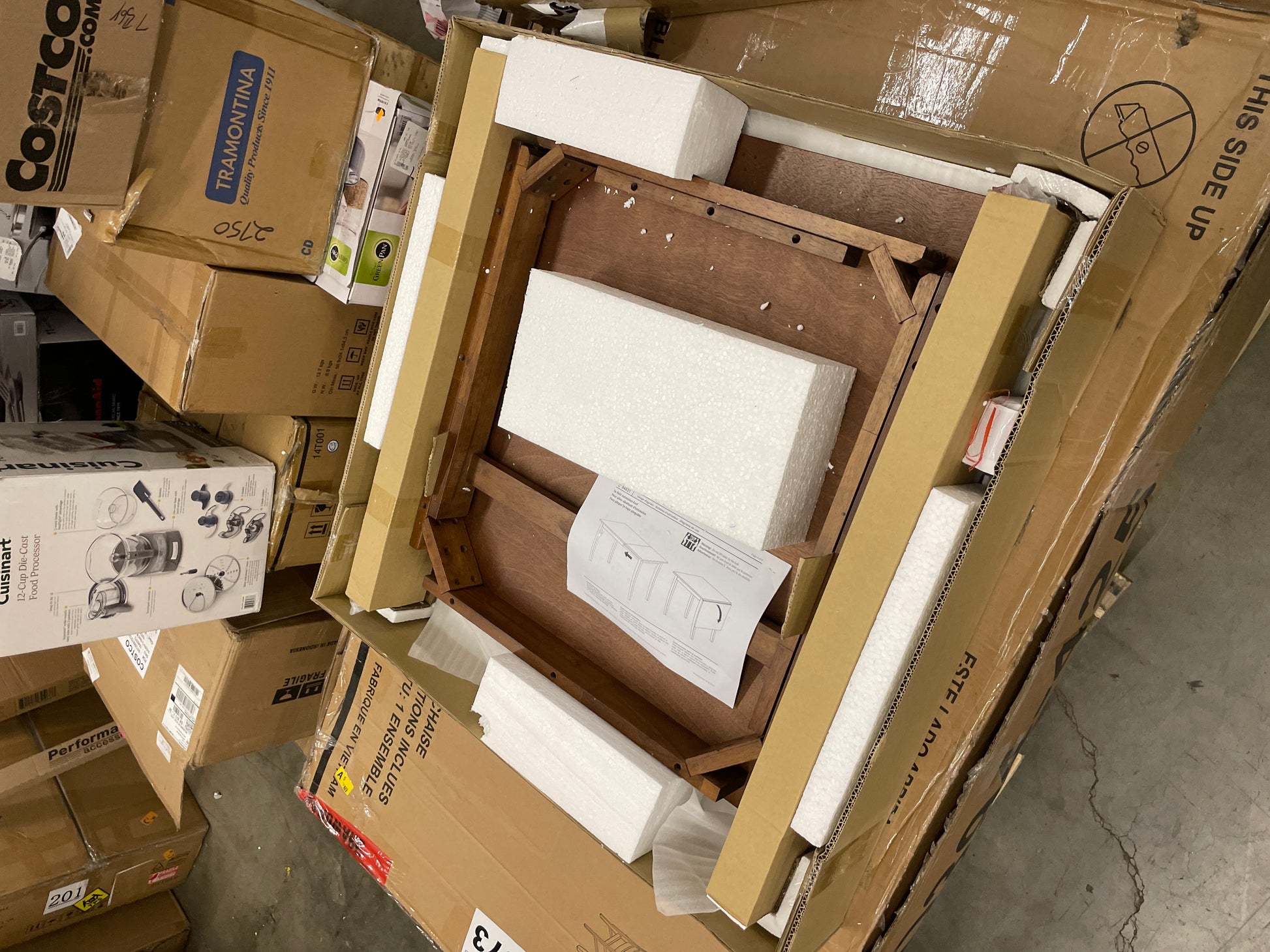 Winsome Wood Perrone 3-Pc Dining Set, Drop Leaf Table & 2 Slat Back Chairs - Retail $248