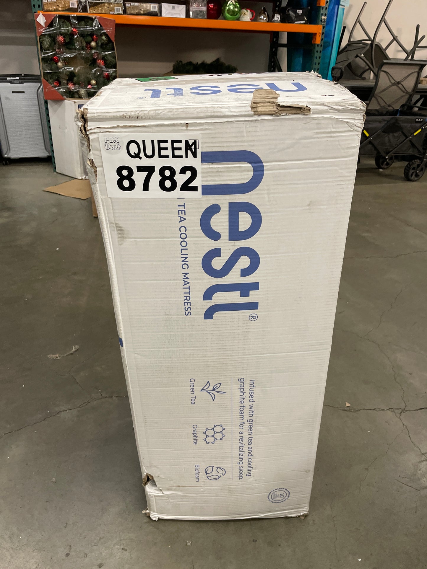 Nestl Green Tea Queen Mattress 10 Inch - Cooling Graphite Memory Foam Mattress Queen Size, Fiberglass Free Queen Mattress in A Box, Pressure Relief Supportive Bed in A Box, CertiPur-US Certified - Retail $239