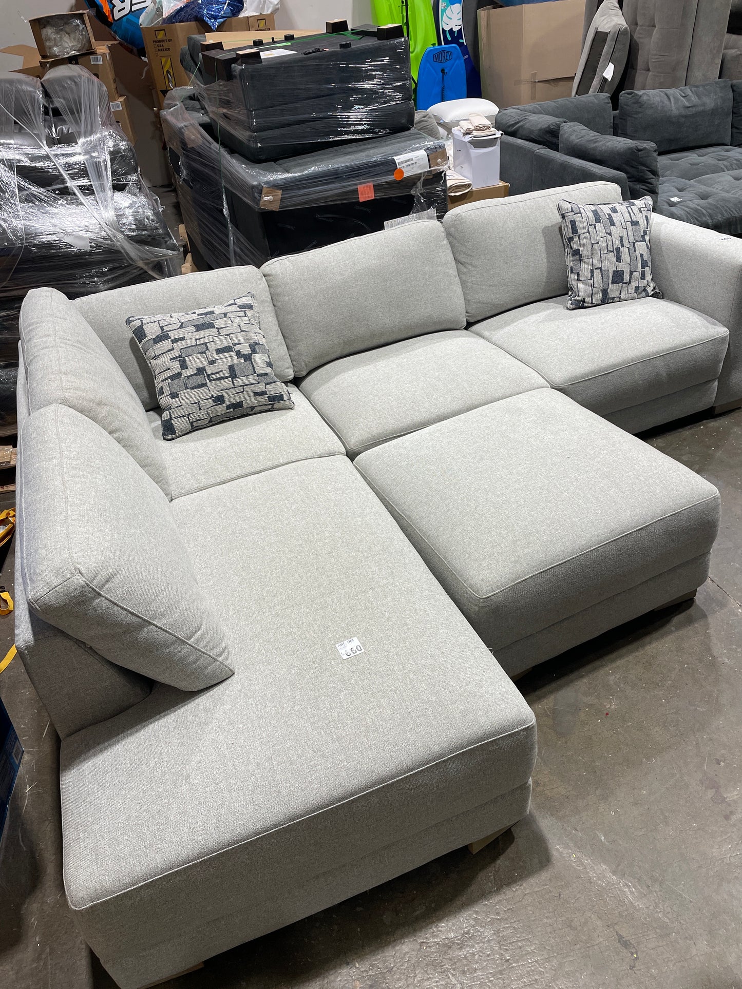 Drayden Fabric Sectional with Ottoman
