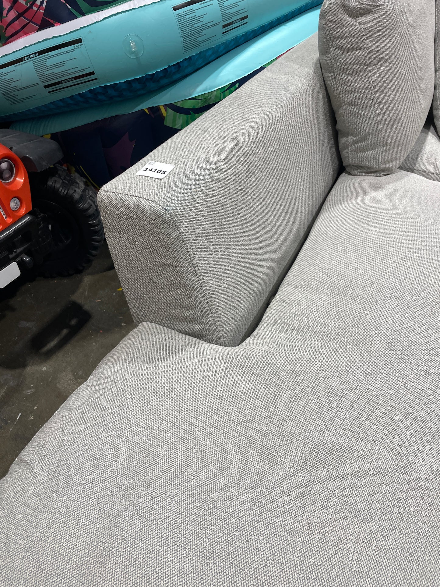 Henredon Larkin House Deep Seating Fabric Sectional with Storage Ottoman