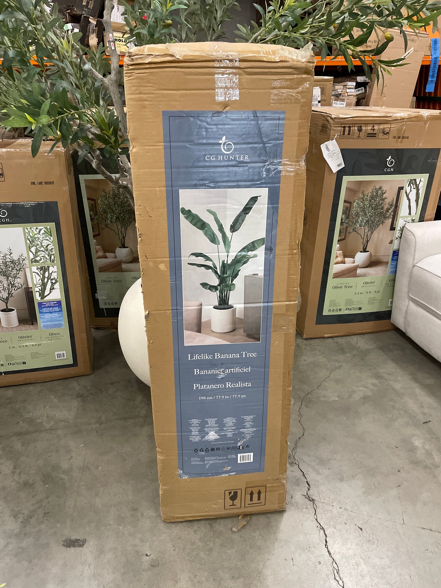 Faux Banana Leaf Tree 2 m (6.5 ft.)