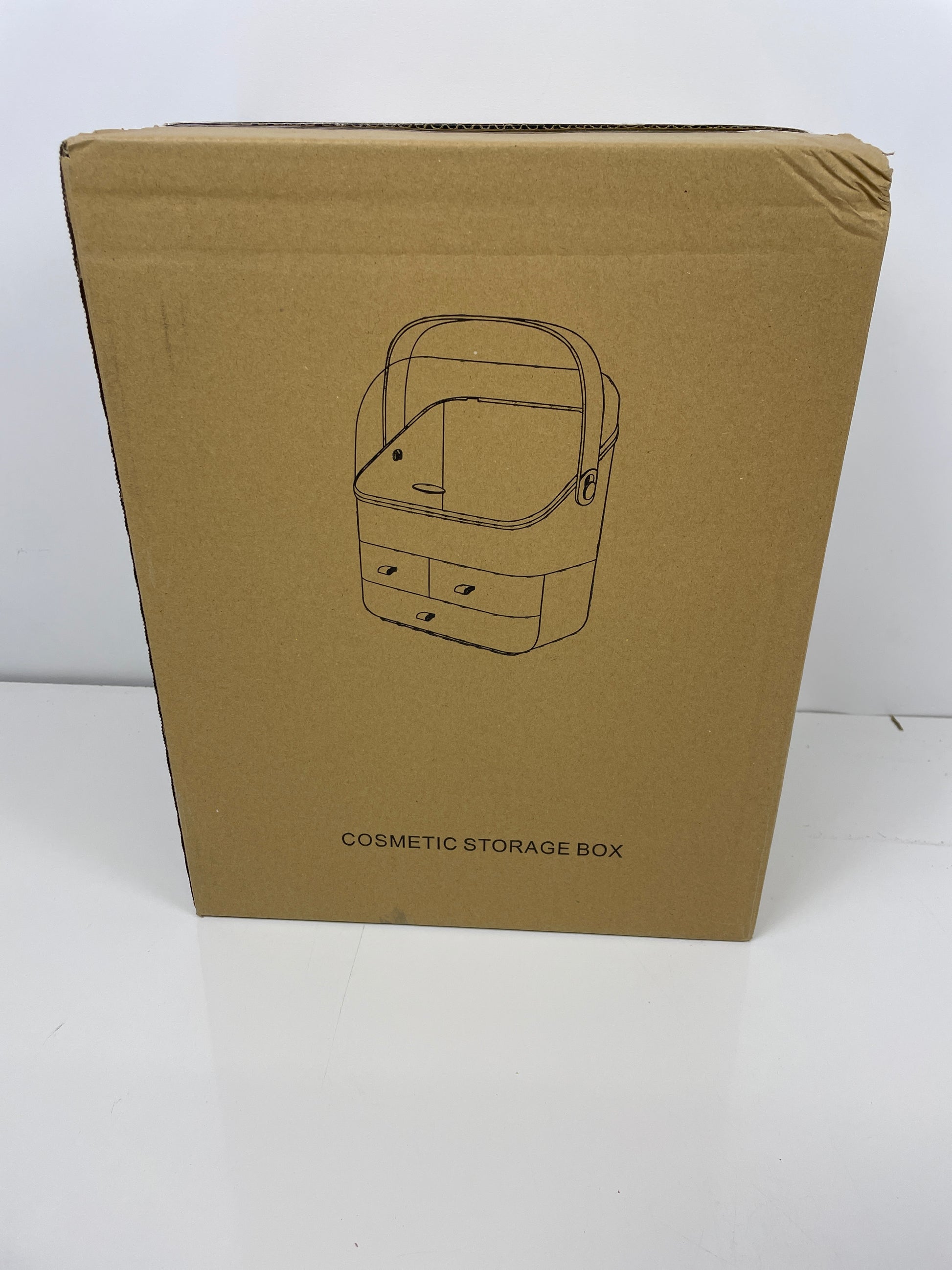 BRUUN Skin Care Cosmetic Storage Bin â€“ A Large Pink Colored Dust and Water Proof Makeup Box with a Fully Open Lid & Drawers to Hold Brushes, Lotions, etc. for Countertop, Vanity, and Bathroom Dresser - Retail $79