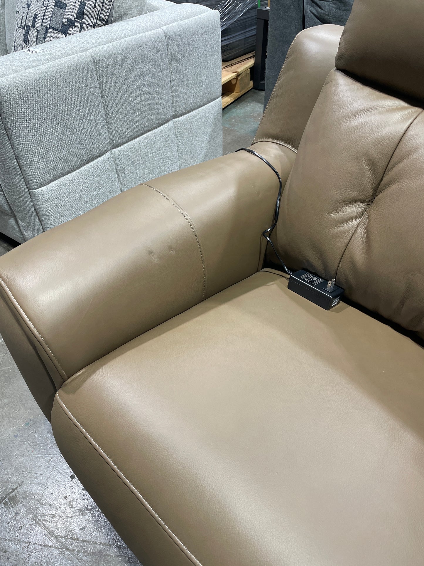 Malibu Leather Power Reclining Sofa with Power Headrests