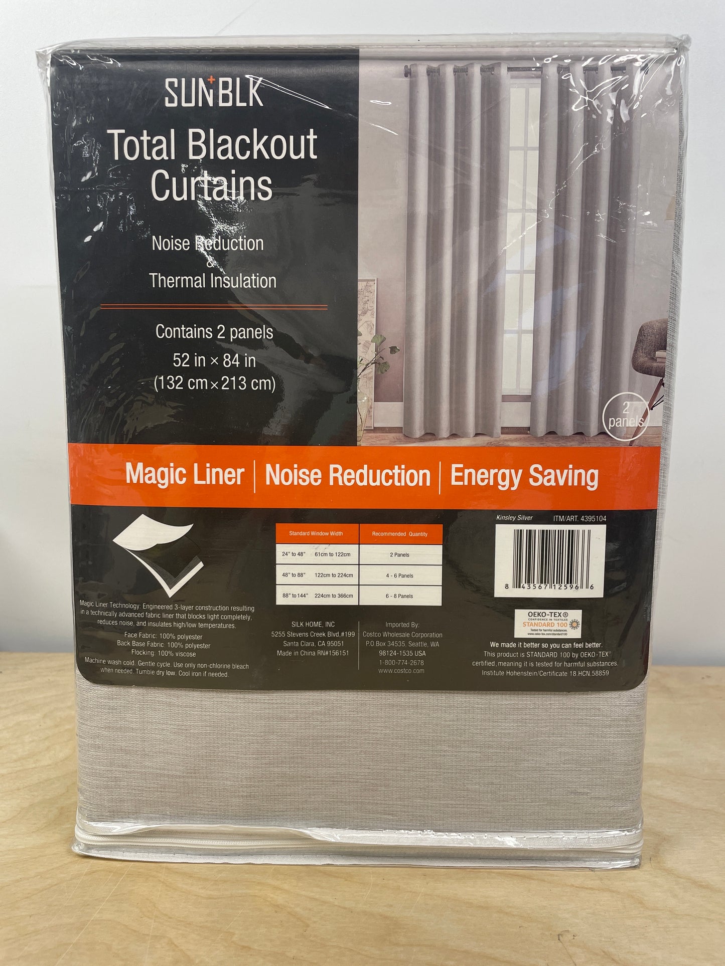 NEW - SUNBLK Total Blackout Curtains 52in x 84in