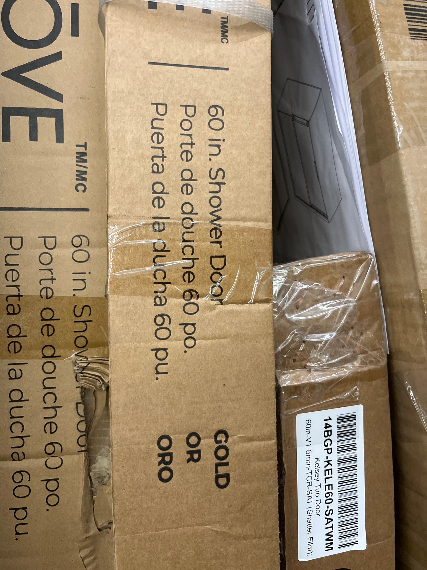 NEW - OVE Decors Dayton 60" Shower Door