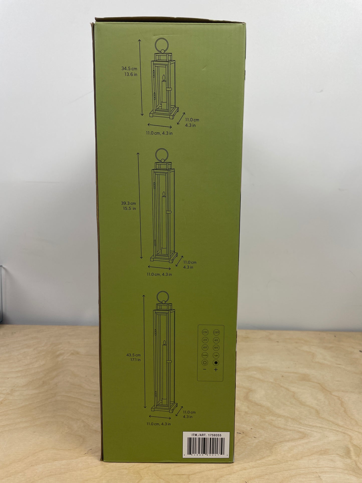 Tower Lantern 3 Pack LED Tapered Candle, Gray Finish