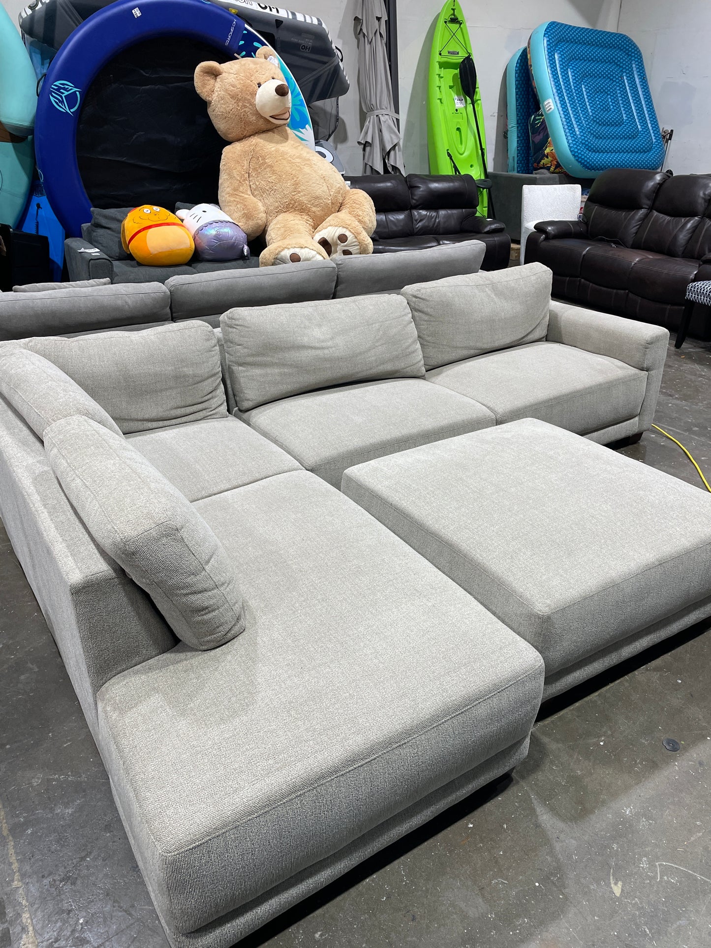 Costco - Raylin Fabric Sectional with Ottoman
