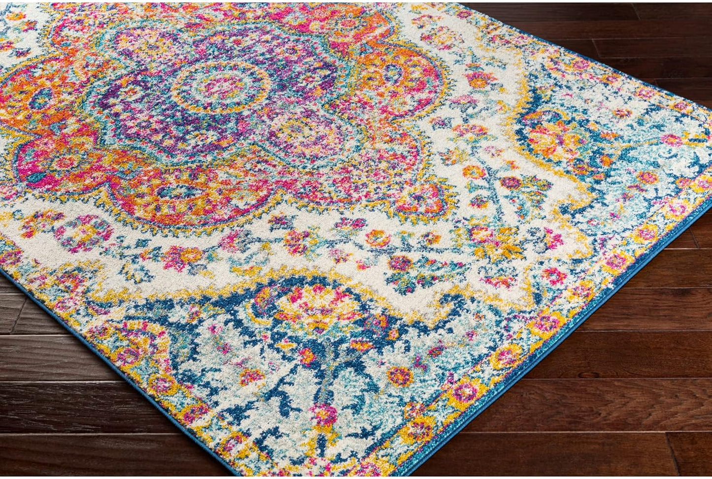 NEW - Livabliss Romaine Vintage Medallion Area Rug, 5'3" x 7'6", Orange - Retail $64