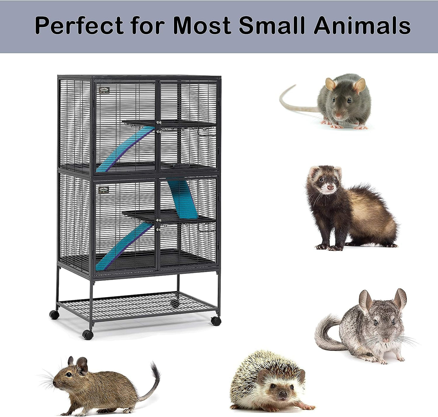 NEW - MidWest Homes for Pets Deluxe Critter Nation Double Unit Small Animal Cage (Model 162) - Retail $310