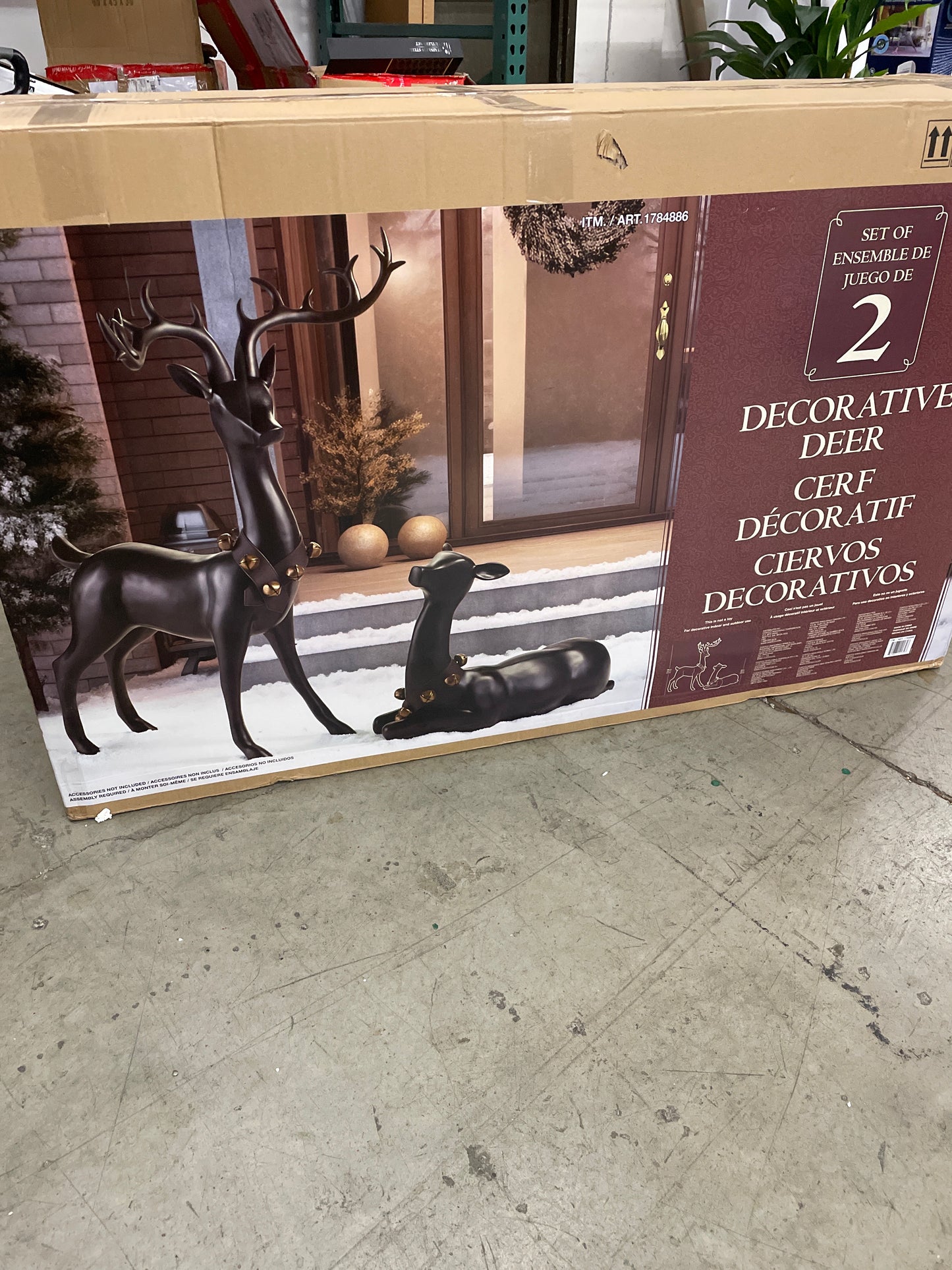 Decorative Christmas Deer - Set of 2