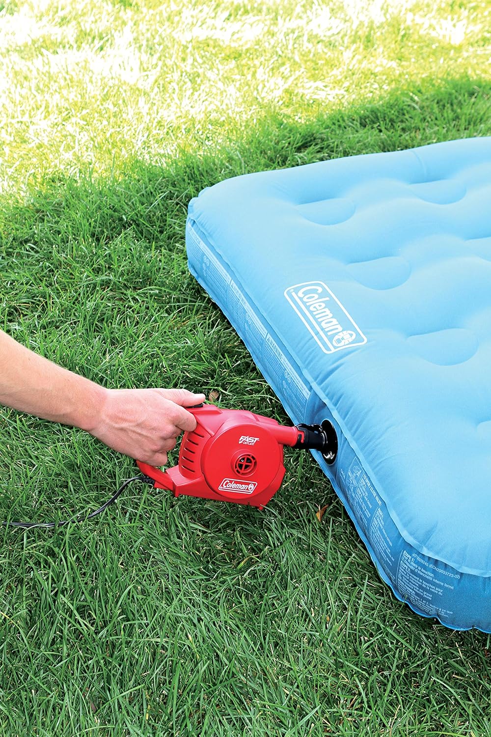 NEW - Coleman QuickPump Air Pump for Air Beds & Inflatables, Portable Air Pump with Fast Inflation or Deflation, Battery-Powered/Rechargeable/12-Volt - Retail $46
