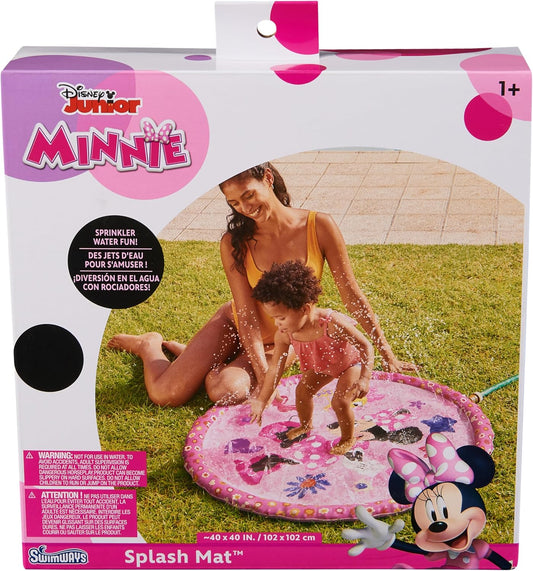 SwimWays Minnie Mouse Splash Mat, Kids Splash Pad & Outdoor Toys, Minnie Mouse Party Supplies Water Toys for Kids Aged 1 & Up