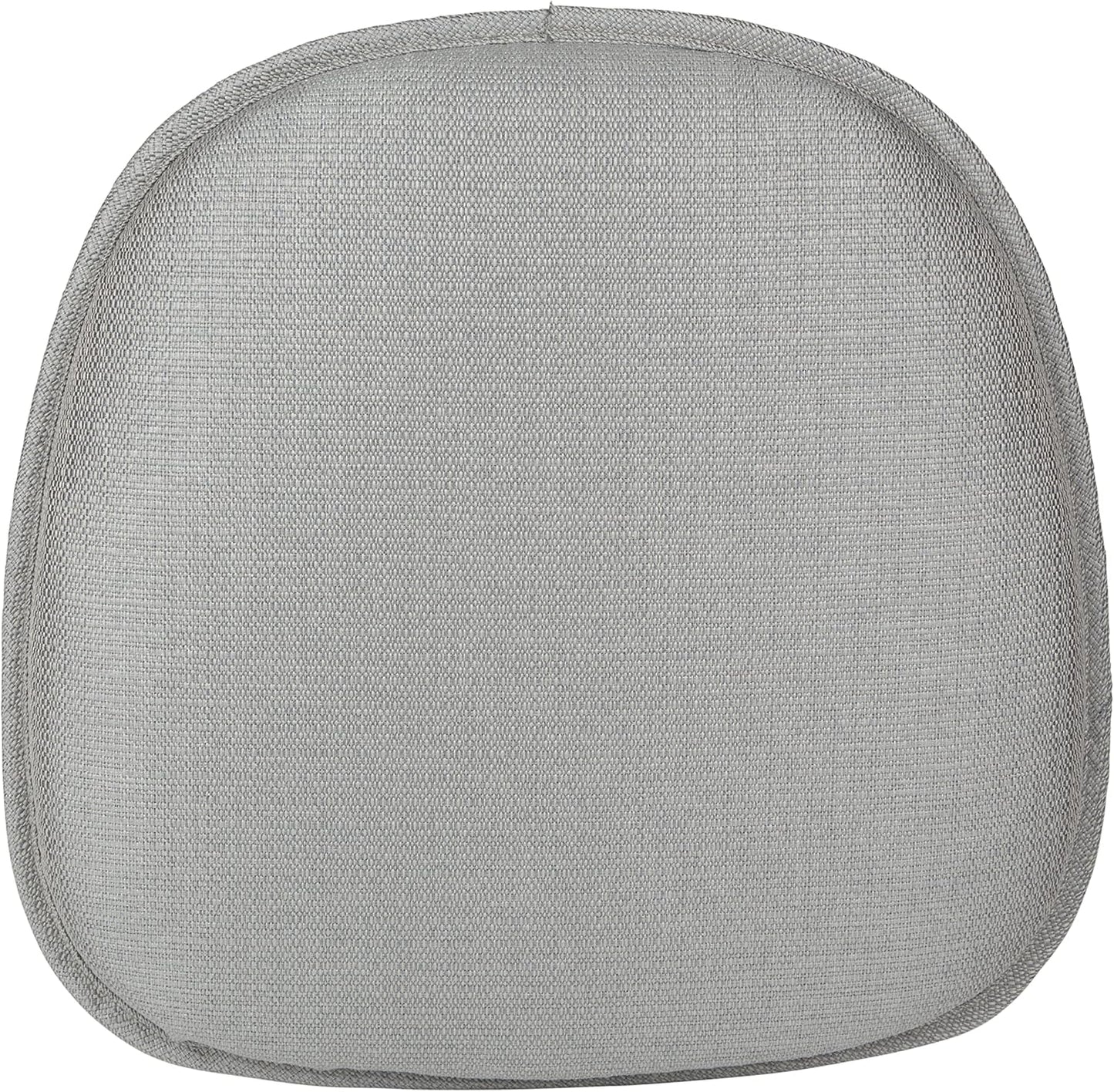 Klear Vu Gripper Non-Slip Mid Century Modern Shell Chair Cushion, Assembled in USA, Extra Thick Fill, Omega Upholstery Fabric, Set of 4 for Dining Room and Kitchen, 4 Count (Pack of 1), Gray