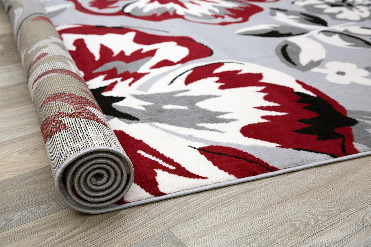 Rugshop Modern Floral Area Rugs 5' X 7' Red - Retail $49